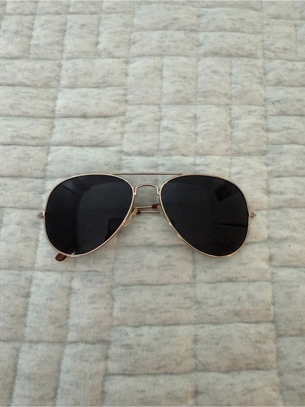 Classic Aviator Sunglasses in Black Lenses with Gold Frame
